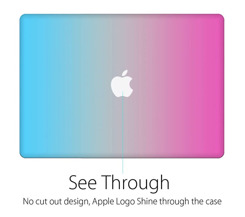 UESWILL Smooth Soft-Touch Matte Hard Shell Case Cover Compatible with 2010-2017 MacBook Air 13 inch (Model A1466 / A1369) + Microfibre Cleaning Cloth, Rainbow - Image 3